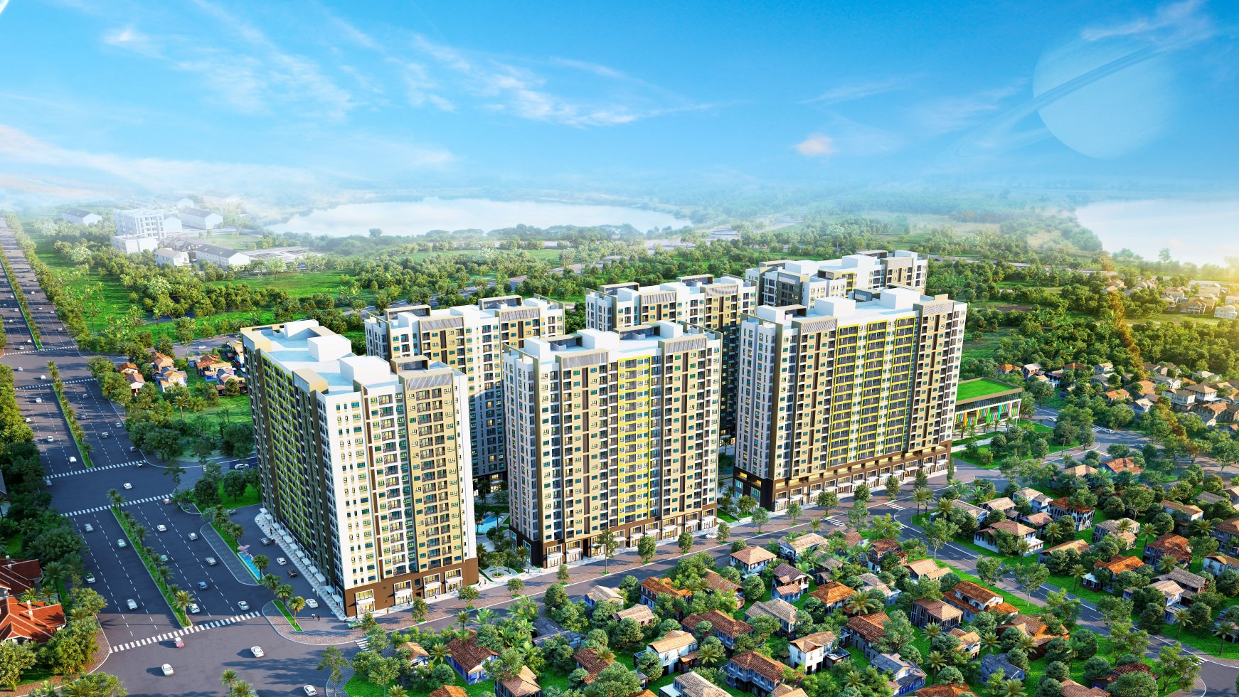 Tiện ích hồ bơi và không gian xanh tại New Galaxy