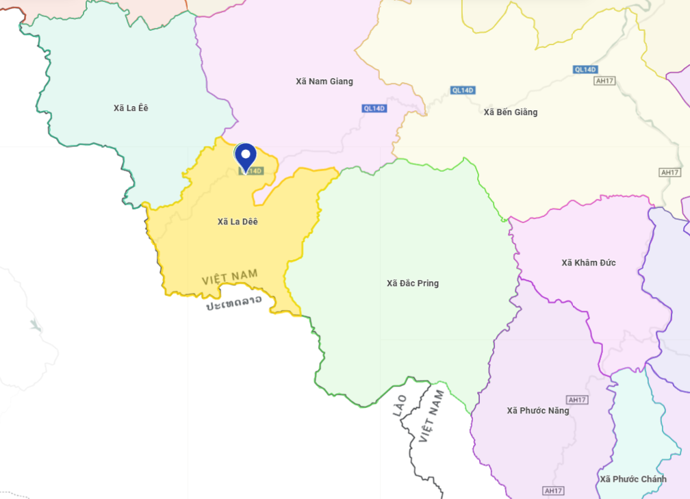 Bản đồ xã La Dêê, Đà Nẵng - Nhấn để xem ảnh lớn