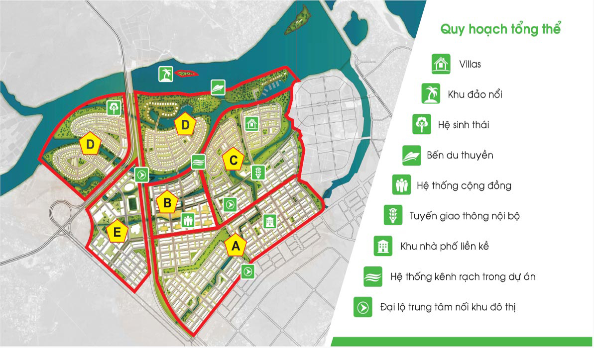 Sơ đồ quy hoạch tổng thể KĐT Golden Hills City