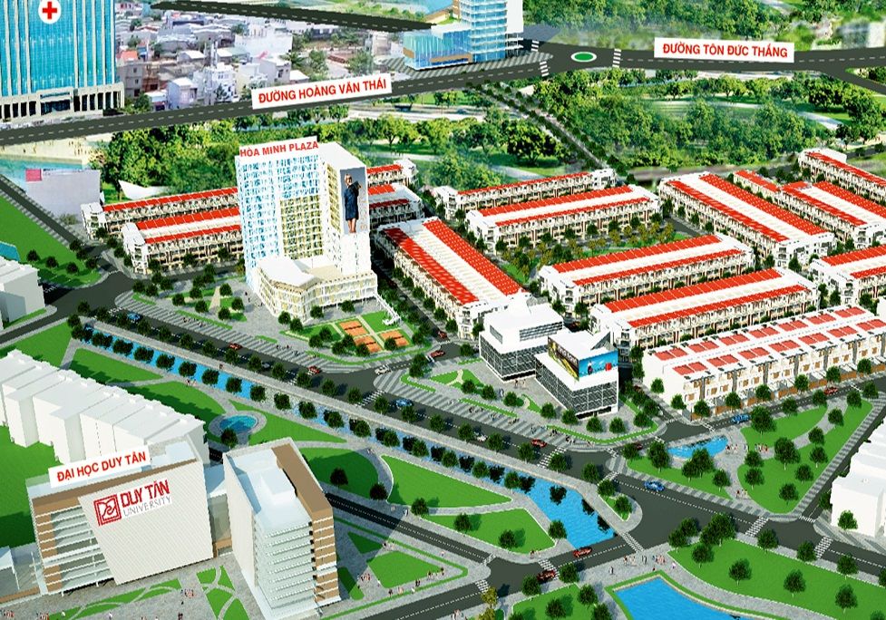 Phối cảnh nhà phố tại Khu dân cư Hòa Minh 5