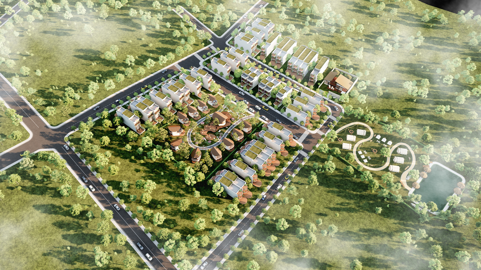 Phối cảnh tổng thể dự án đất nền DiLi Green Hill Di Linh