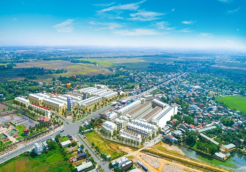 Toàn cảnh Khu dân cư Phố Chợ Điện Ngọc, Điện Bàn, Quảng Nam