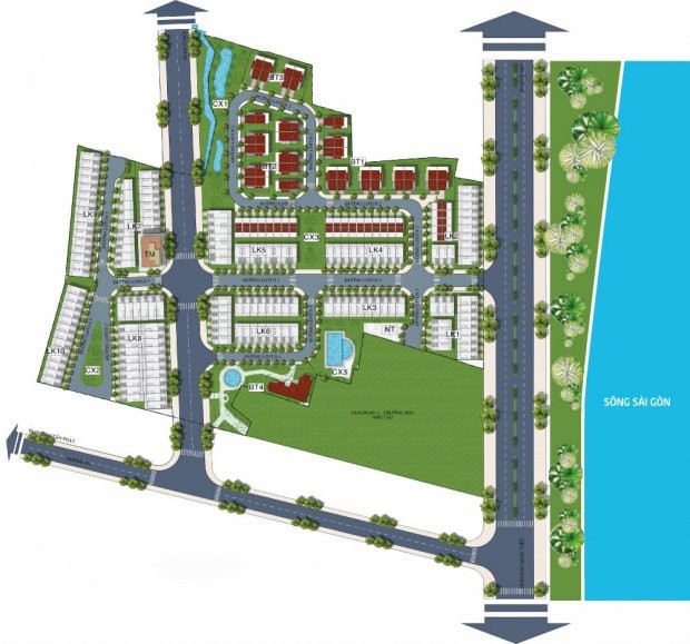 Sơ đồ mặt bằng tổng thể khu đô thị Lotus Residence