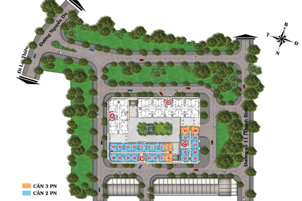 Sơ đồ phân lô chi tiết Khu dân cư Thanh Bình Residence
