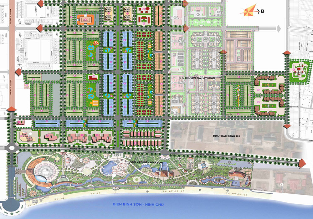 Sơ đồ mặt bằng tổng thể dự án Bình Sơn Ocean Park