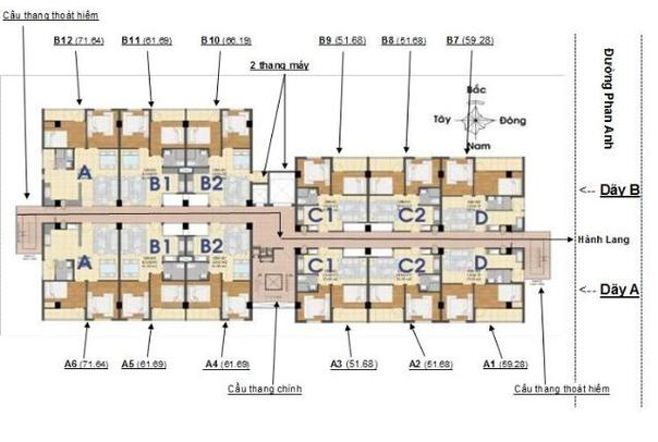 Sơ đồ mặt bằng điển hình tại Nguyễn Quyền Plaza