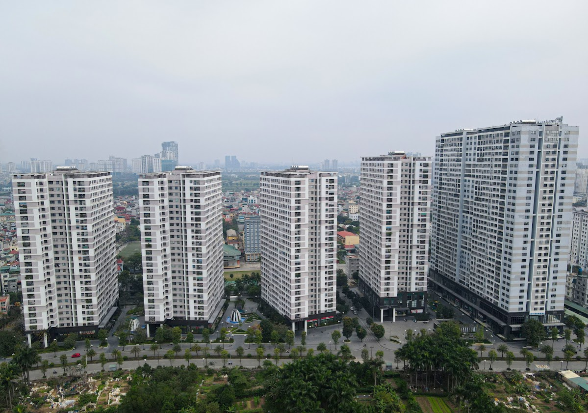 Phối cảnh chung cư NOXH Cán Bộ Chiến Sỹ Bộ Công An Cổ Nhuế 2
