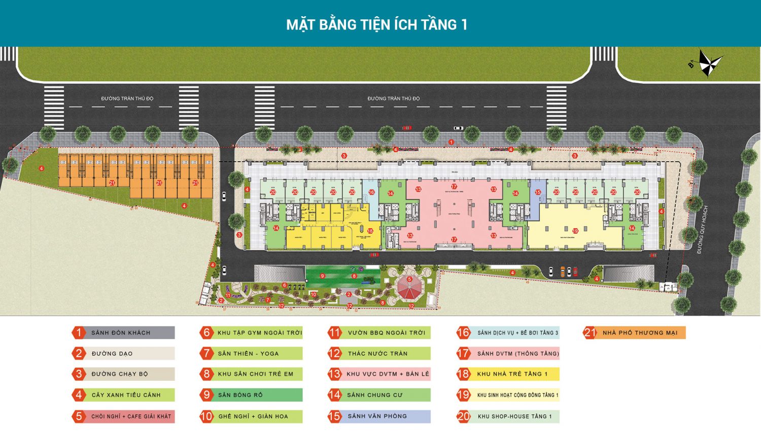 Sơ đồ mặt bằng căn hộ điển hình tại KĐT Green Park