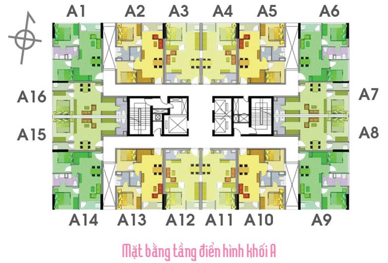 Sơ đồ mặt bằng căn hộ 2PN điển hình tại The Lotus Apartment