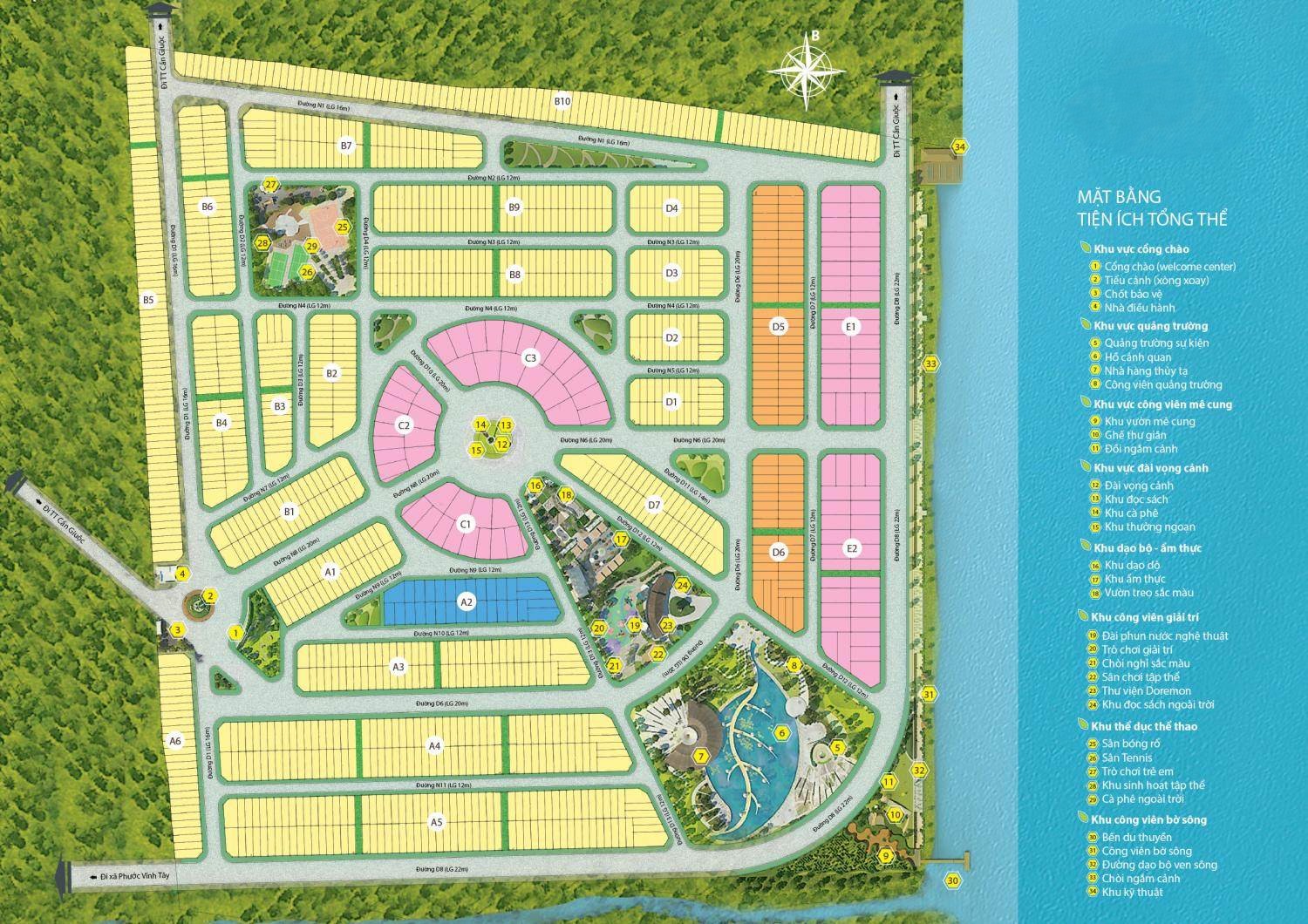 Sơ đồ mặt bằng tổng thể dự án Saigon Riverpark