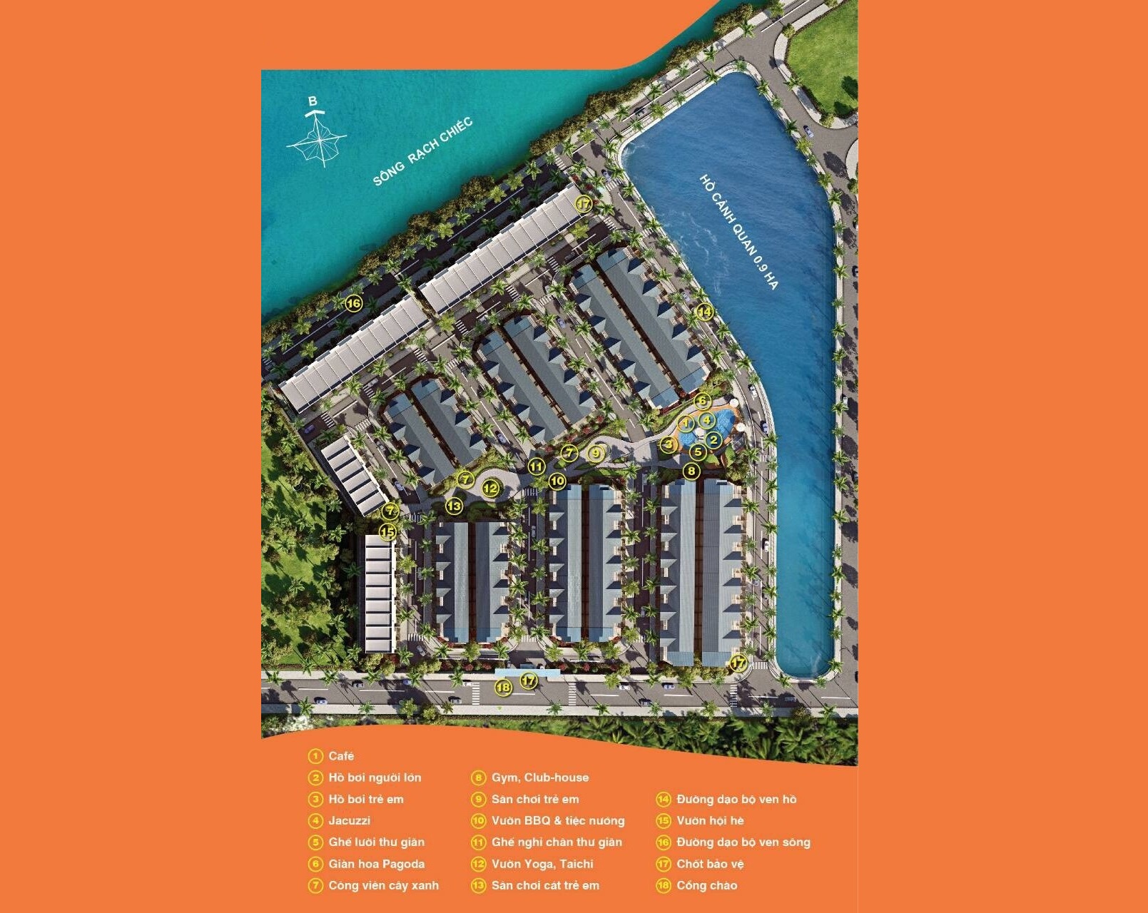 Sơ đồ mặt bằng điển hình của nhà phố Valencia Riverside