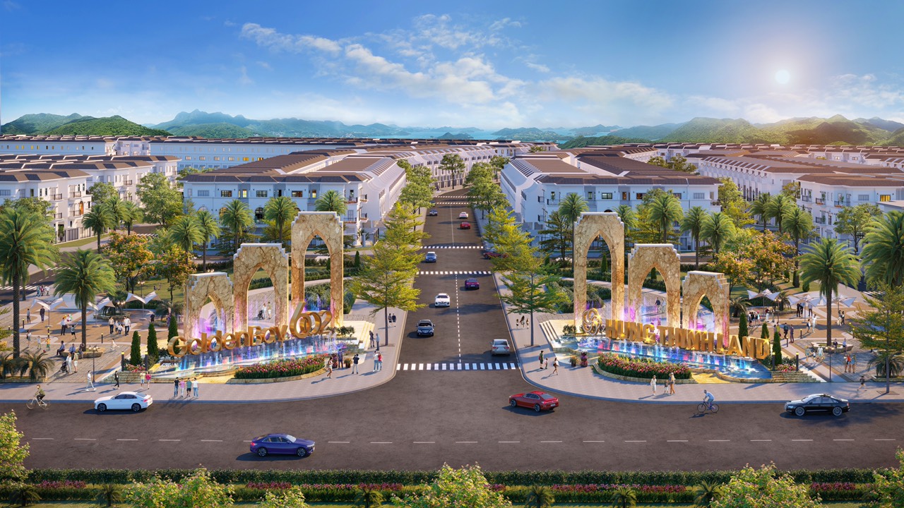 Phối cảnh nhà phố tại Khu đô thị Golden Bay
