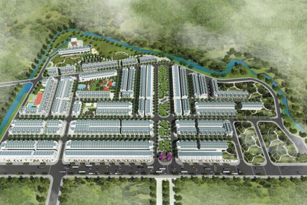 Phối cảnh tổng thể Khu dân cư Chợ Bình Điền