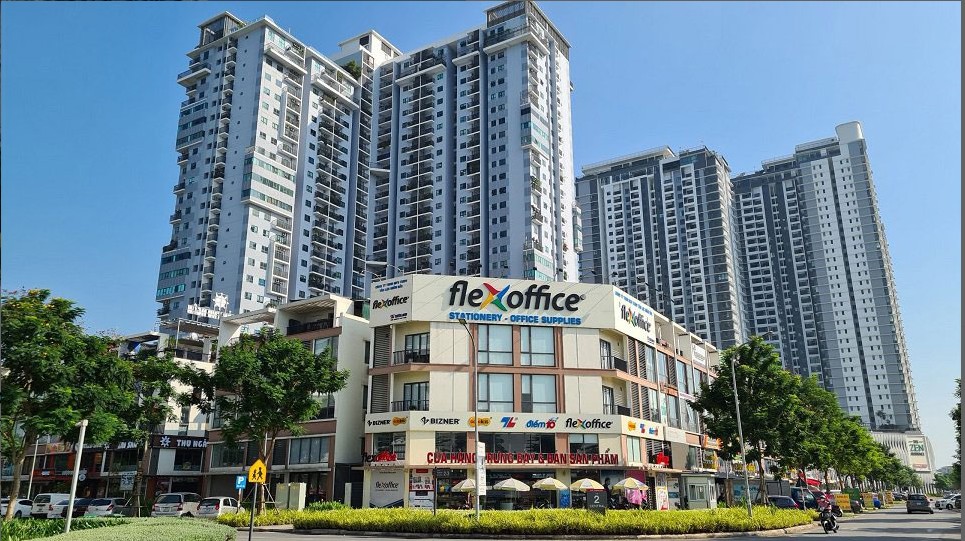 Toàn cảnh chung cư The Two Residence, KĐT Gamuda Gardens, Hoàng Mai