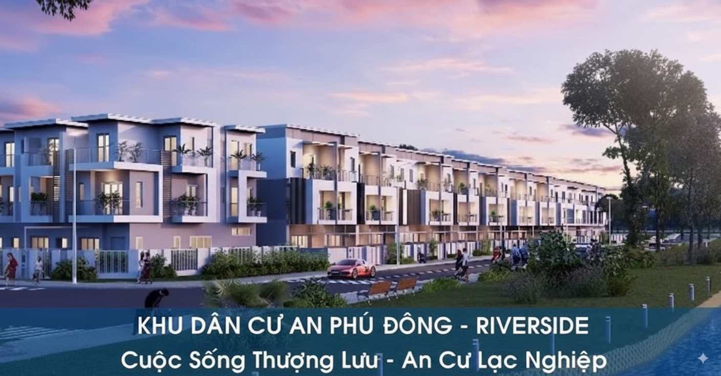 Phối cảnh một góc khu dân cư An Phú Đông Riverside