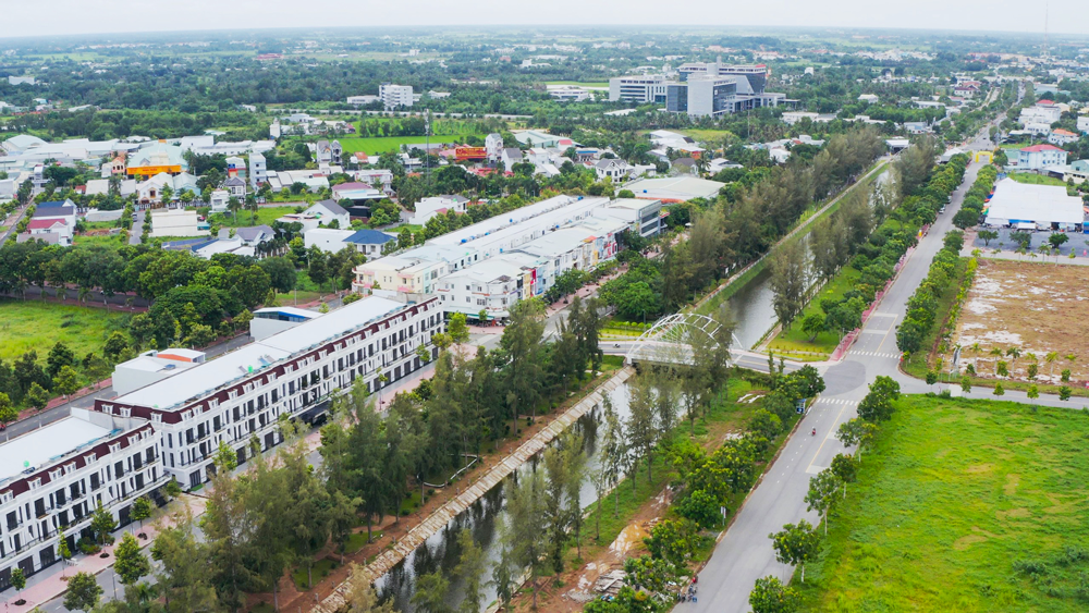 Phối cảnh shophouse tại Khu đô thị Mekong Centre