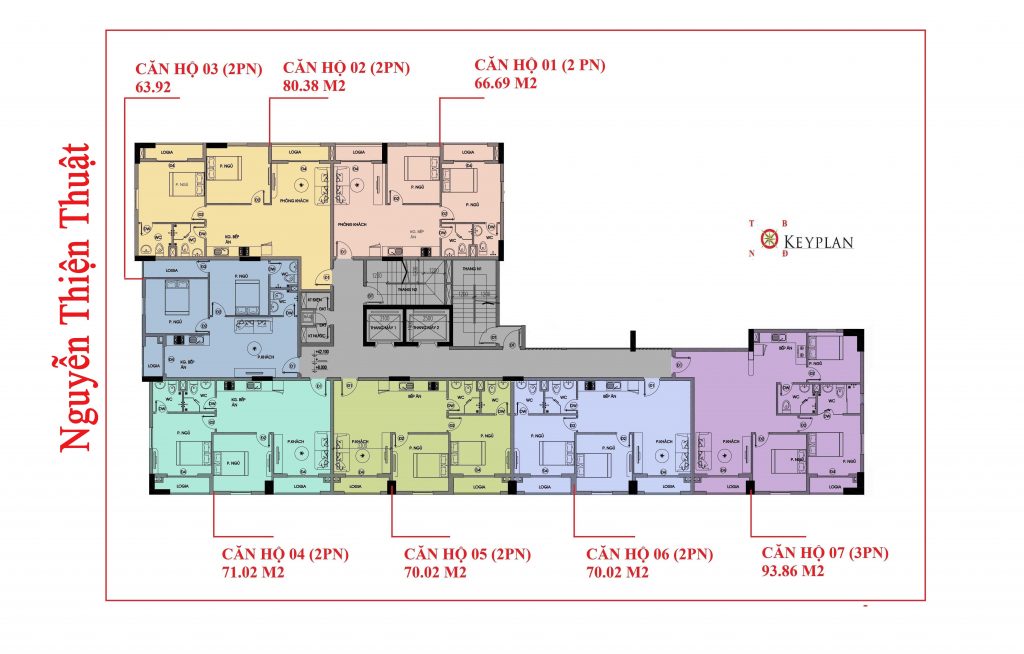 Mặt bằng điển hình căn hộ tại Chung cư Tecco Central Home