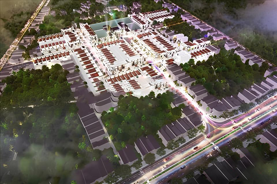 Phối cảnh nhà phố thương mại tại Khu phố chợ Điện Nam Bắc