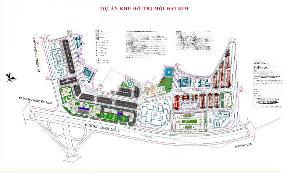 Sơ đồ mặt bằng tầng điển hình tại Khu đô thị Đại Kim