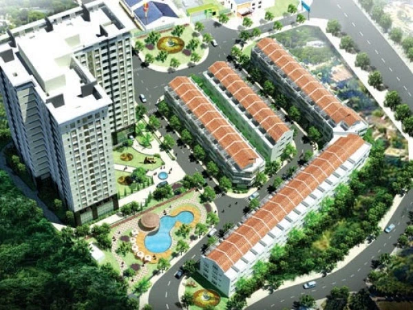 Phối cảnh nhà phố Khu dân cư Nhân Phú
