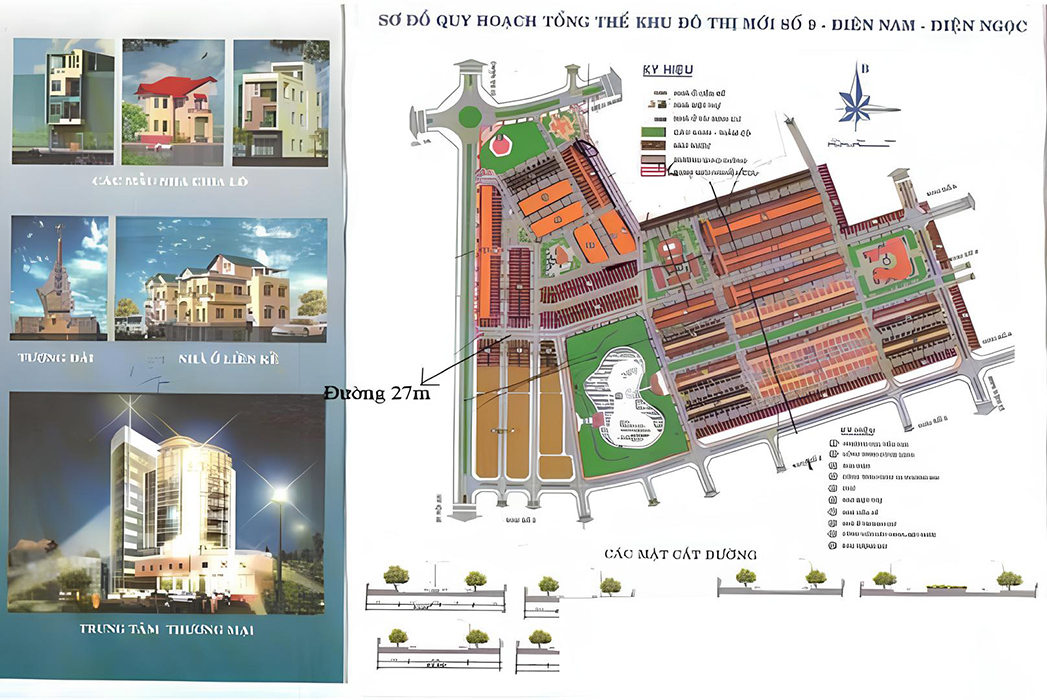 Sơ đồ phân lô chi tiết tại dự án Phố Chợ Điện Ngọc