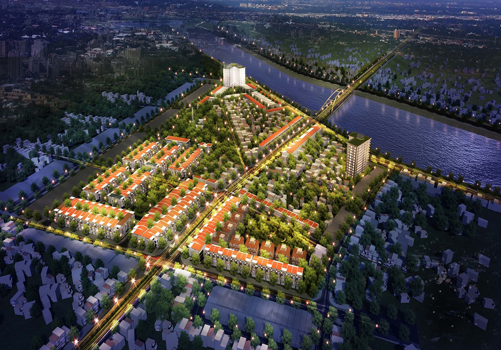 Phối cảnh nhà phố và biệt thự tại KĐT Phước Long