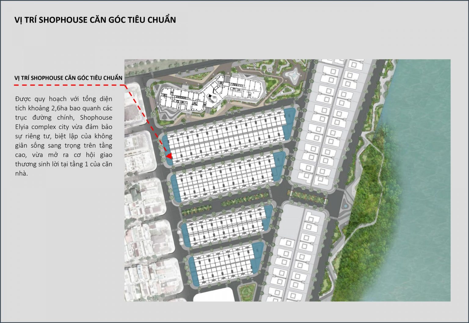 Sơ đồ mặt bằng tổng thể khu phức hợp Elysia Complex City