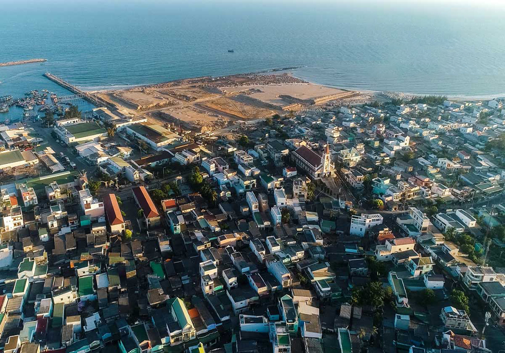 Toàn cảnh Khu đô thị Queen Pearl với tầm nhìn ra vịnh Phan Thiết