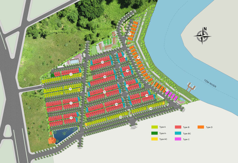 Sơ đồ mặt bằng tổng thể khu biệt thự Nine South Estates