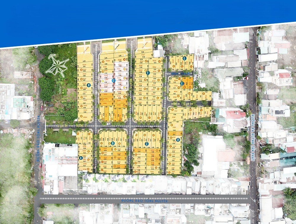 Sơ đồ phân lô điển hình tại dự án The Sun Residence