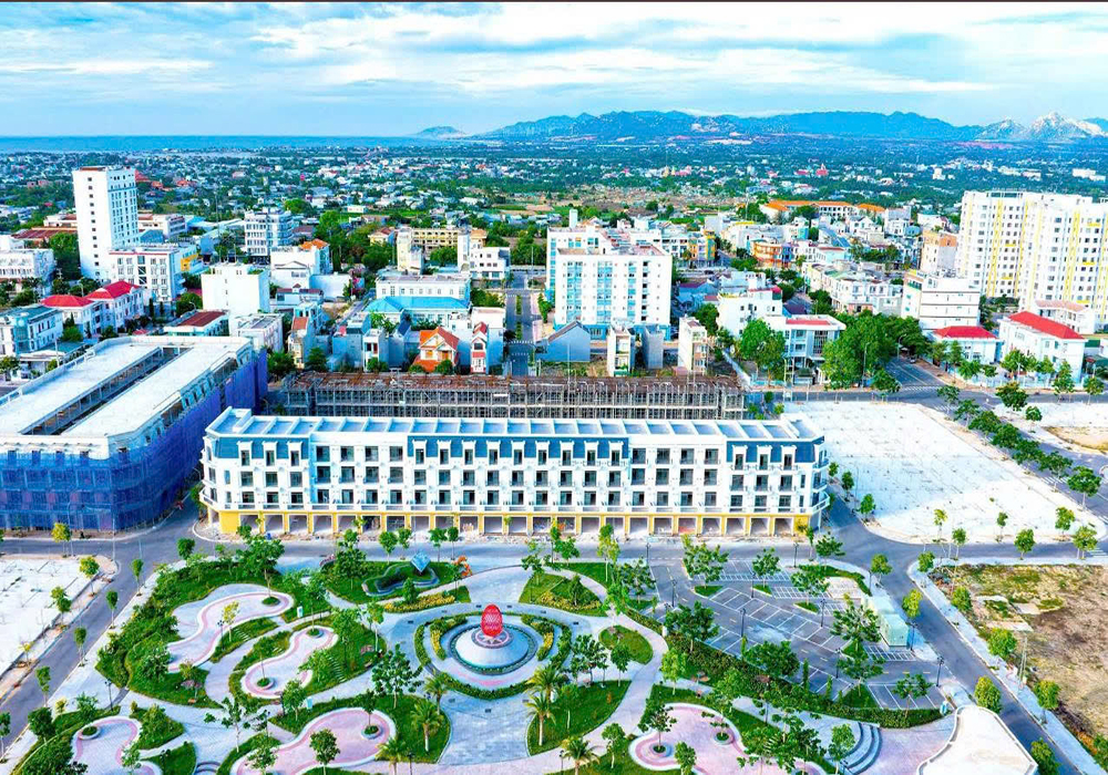 Toàn cảnh Khu đô thị Bình Sơn Ocean Park bên bờ biển, Phan Rang