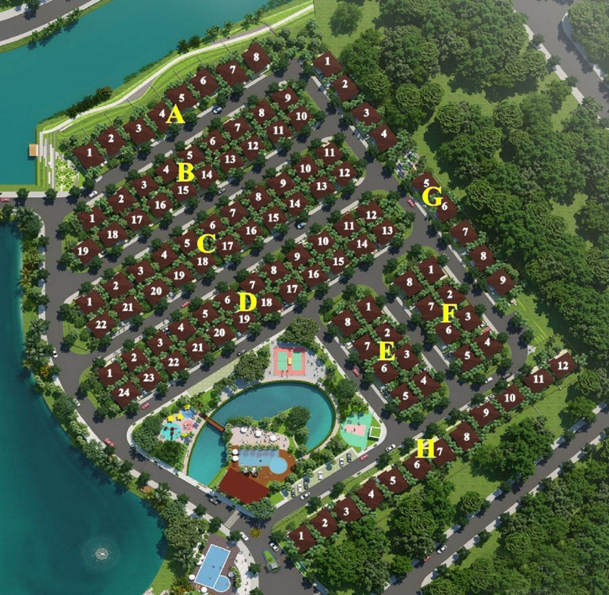 Sơ đồ mặt bằng tầng điển hình căn hộ Flora Kikyo