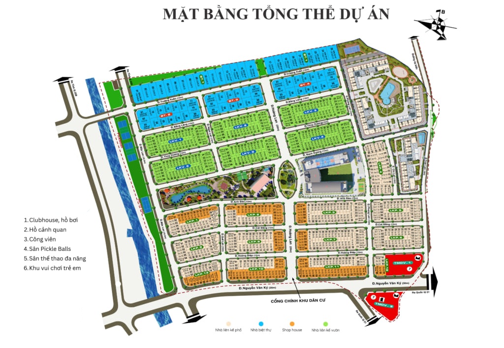 Sơ đồ tổng thể Khu dân cư Tiến Lộc Garden