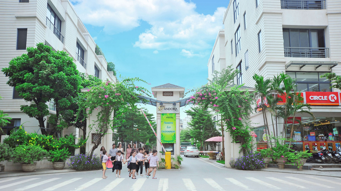 Toàn cảnh tổ hợp chung cư và nhà vườn Pandora Hà Nội