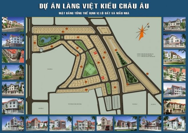 Sơ đồ mặt bằng phân lô Làng Việt Kiều Châu Âu