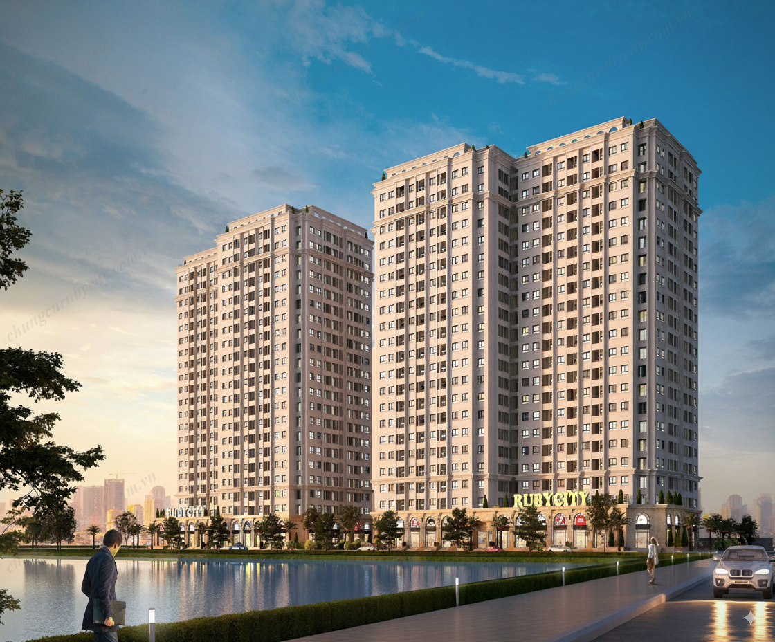 Toàn cảnh chung cư Ruby City, Quận Long Biên