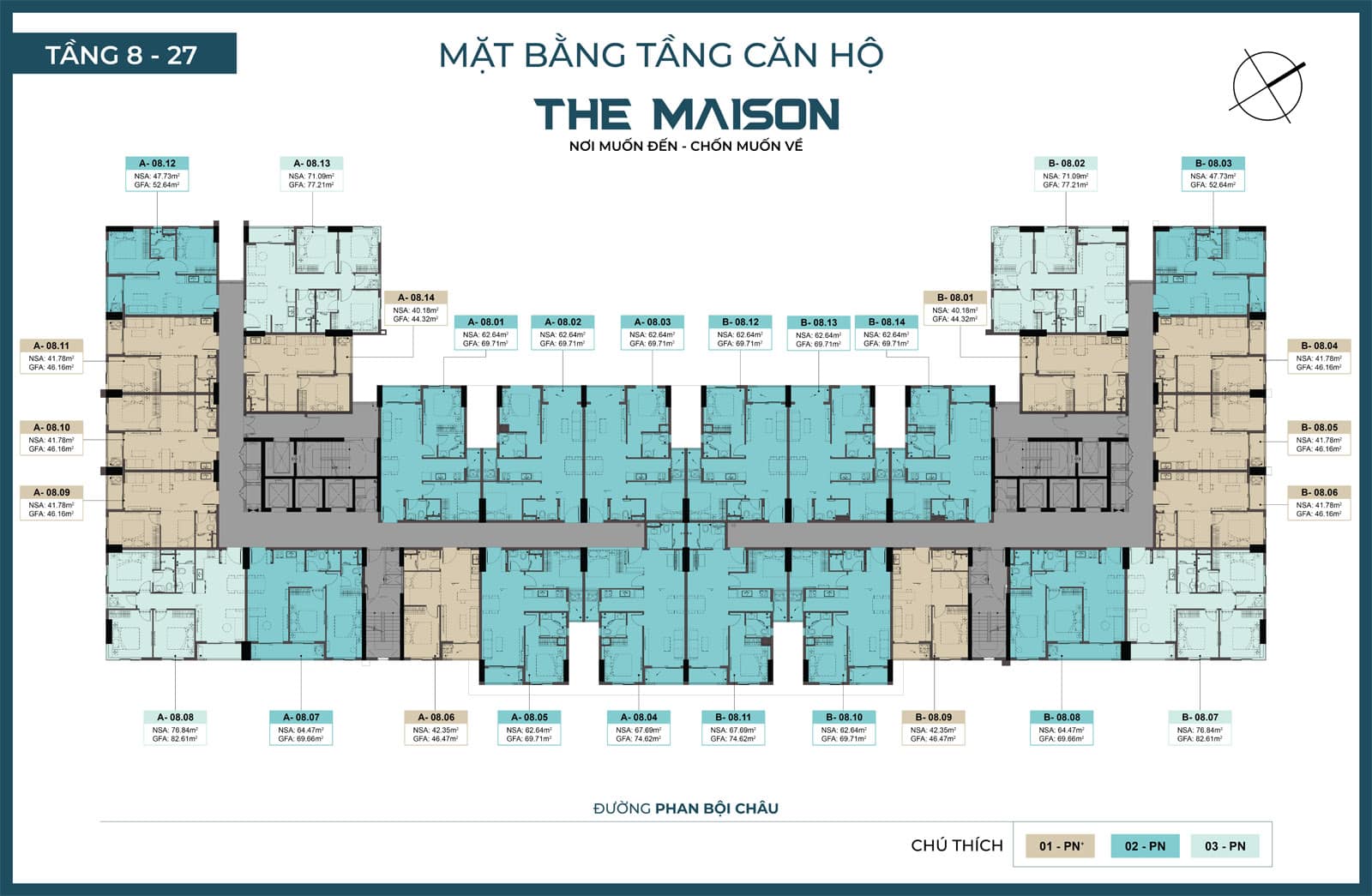 Sơ đồ mặt bằng chi tiết dự án chung cư The Maison Bình Dương