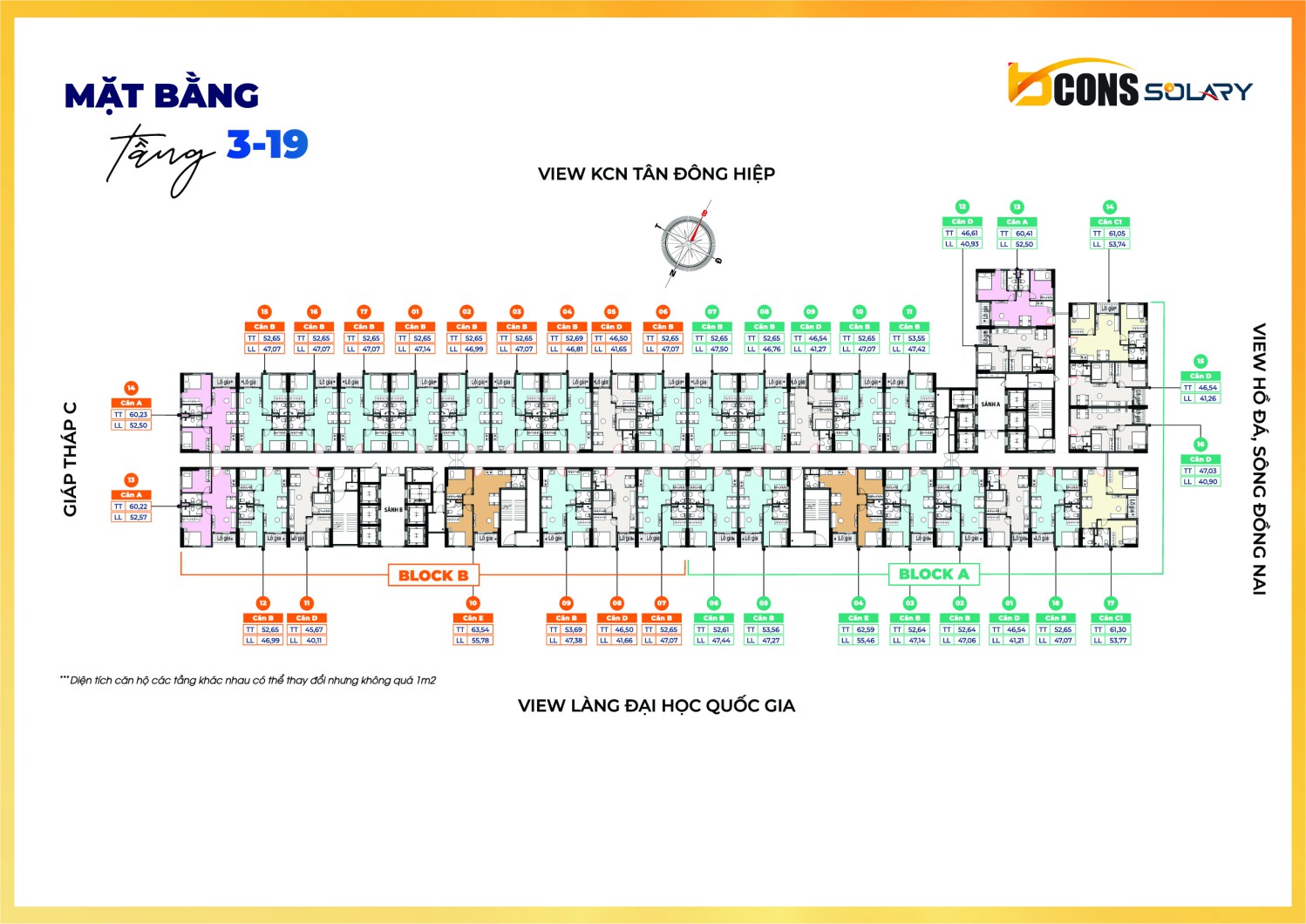 Sơ đồ mặt bằng Bcons Solary