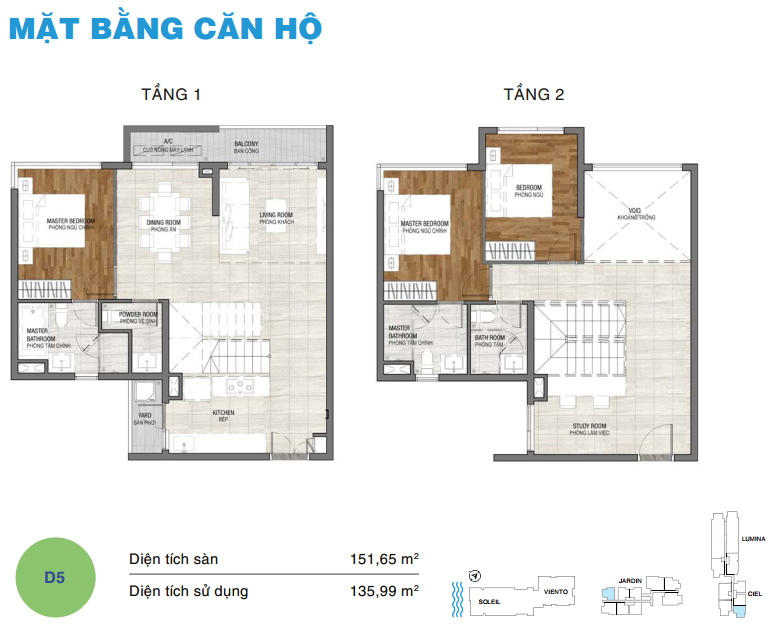Mặt bằng điển hình căn hộ tại chung cư D5 Bình Thạnh