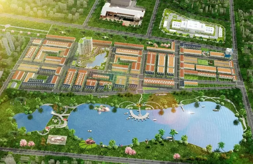 Đường nội khu tại KDC Mỹ Hạnh Hoàng Gia