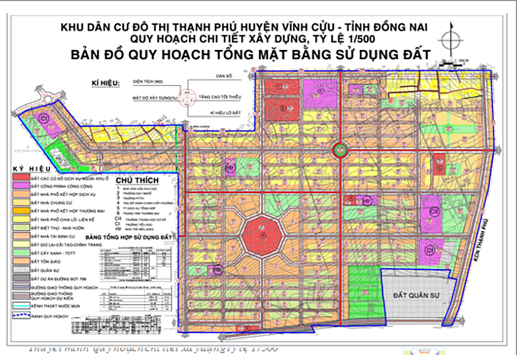 Sơ đồ phân lô chi tiết KDC Thạnh Phú