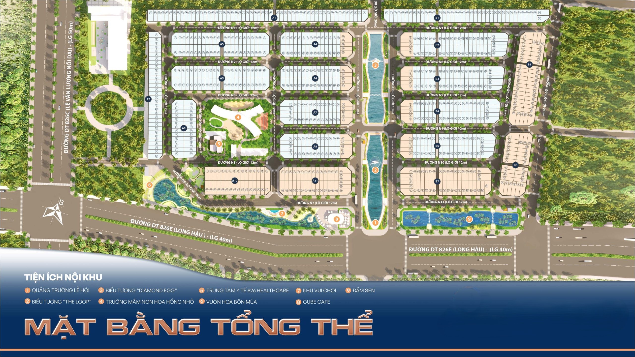 Sơ đồ phân lô tổng thể dự án Sài Gòn Village