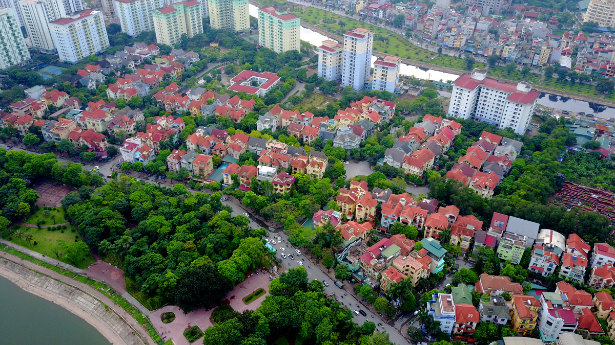 Không gian sống xanh tại KĐT Linh Đàm