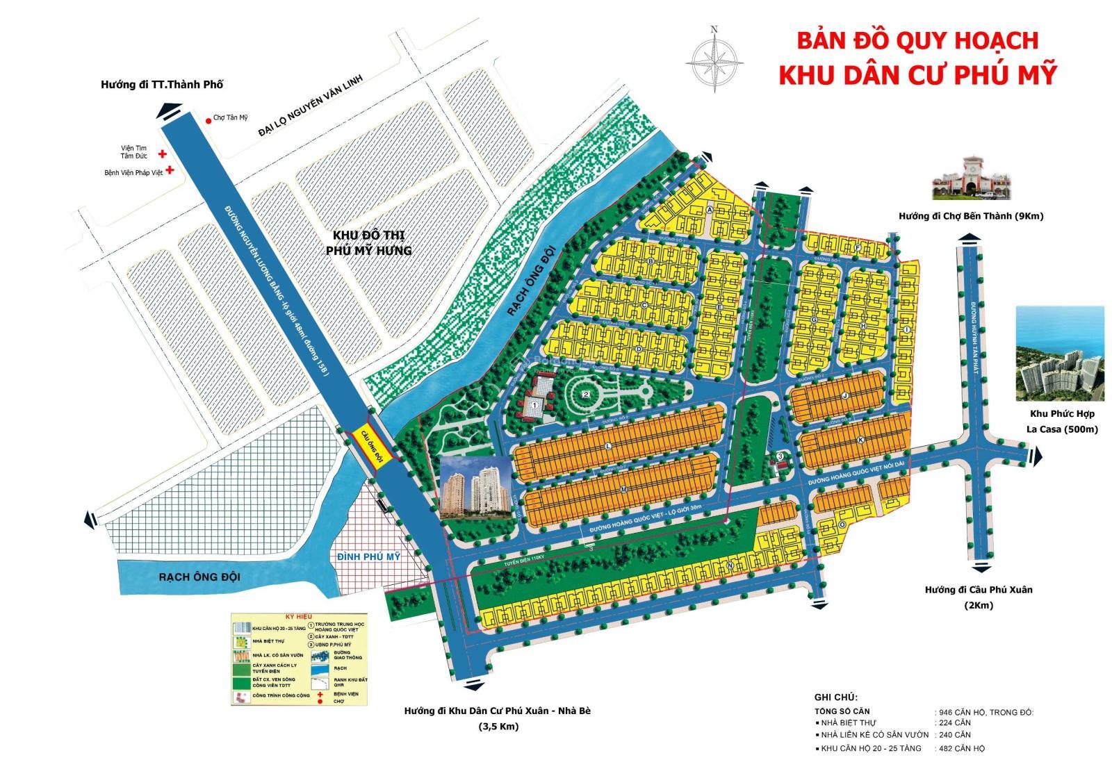 Sơ đồ phân lô tổng thể Khu dân cư Phú Mỹ, Quận 7