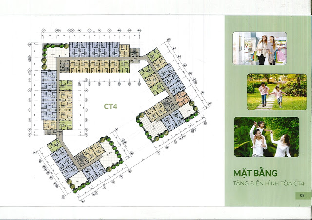 Sơ đồ mặt bằng điển hình tại dự án Thăng Long Green City