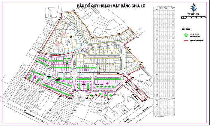 Sơ đồ mặt bằng phân lô KĐT Văn La - Văn Khê