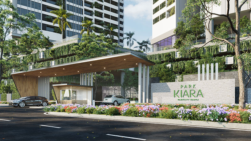 Toàn cảnh chung cư Park Kiara trong khu đô thị ParkCity Hà Nội