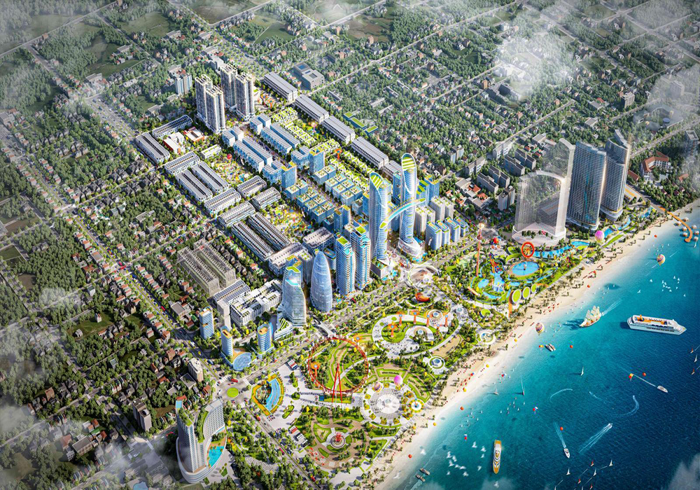 Phối cảnh shophouse và biệt thự tại Bình Sơn Ocean Park