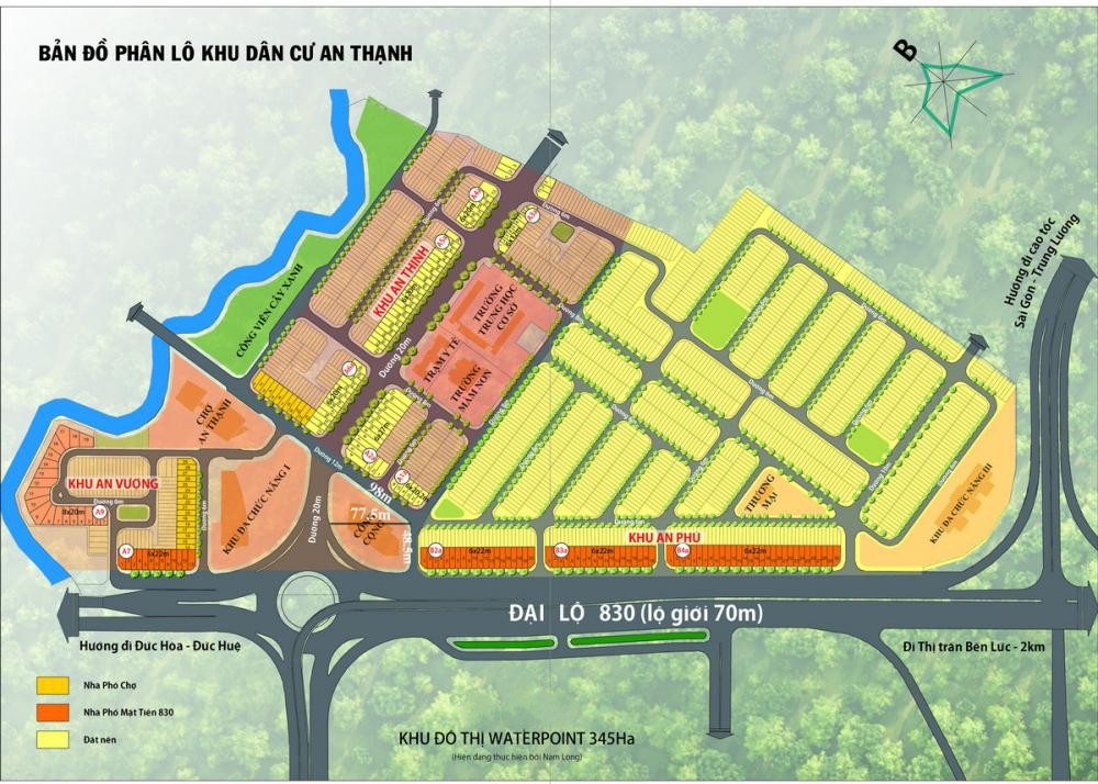 Sơ đồ tổng thể Khu dân cư An Thạnh, Thuận An