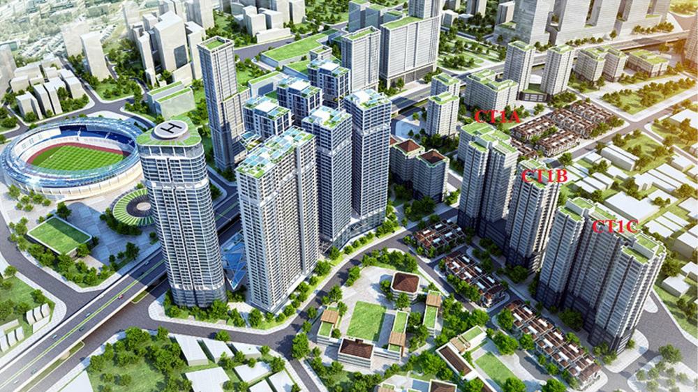 Không gian phòng khách hiện đại tại Chung cư Thông tấn xã Việt Nam